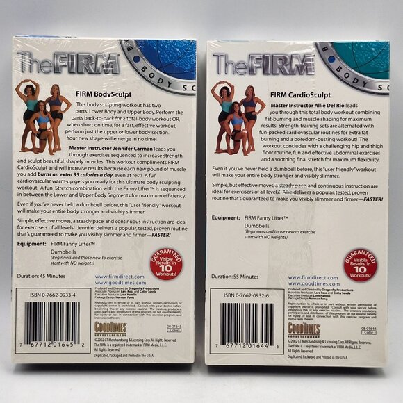 The Firm Body Cardio Sculpt 2 VHS Lot Workout Tapes New Sealed Fitness Videos - Picture 2 of 7